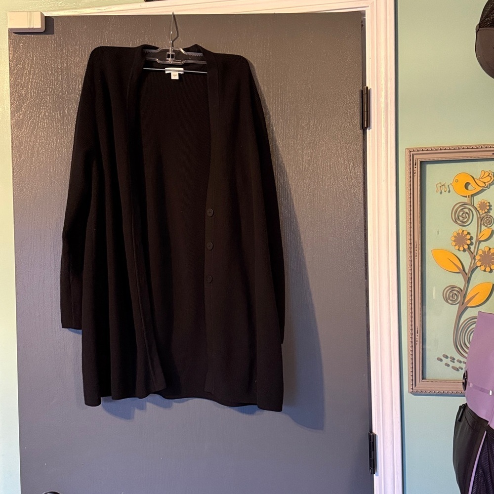 J. Jill Black Cardigan Soft Girl Sweater